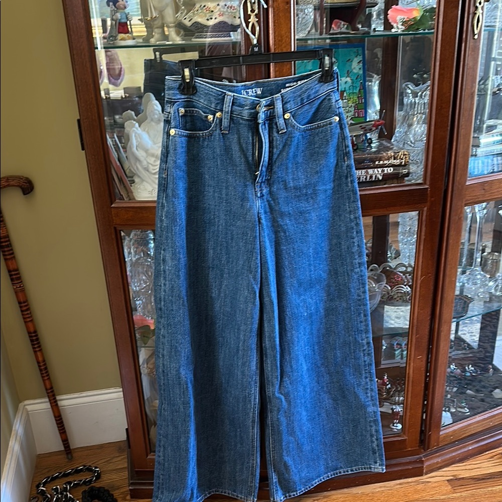 J. Crew Women's Blue Wide-Leg Jeans